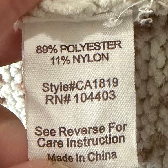 By The River Women's Sweater Large Cream Crochet Confetti Preppy Fun Cozy Cabin - Picture 8 of 8